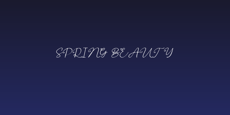 Spring Beauty Social Header