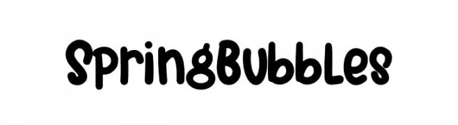 Spring Bubbles Font