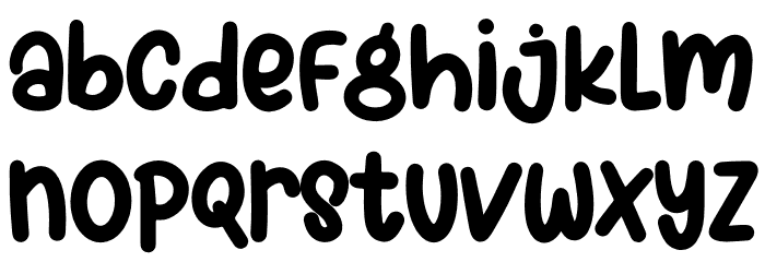 Spring Bubbles Font LOWERCASE