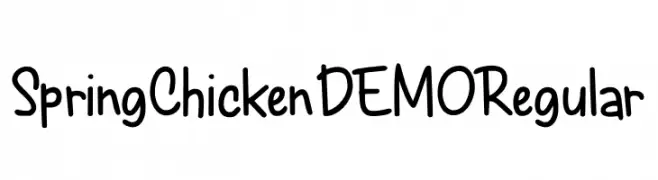 Spring Chicken DEMO Regular  Frei Schriftart Herunterladen