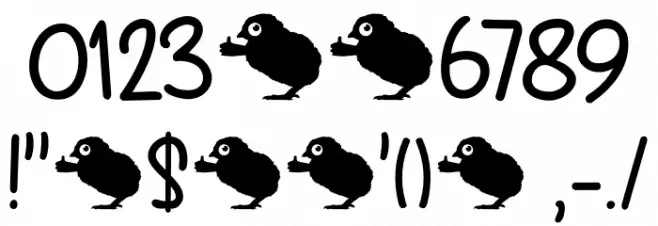 Spring Chicken DEMO Regular Font OTHER CHARS