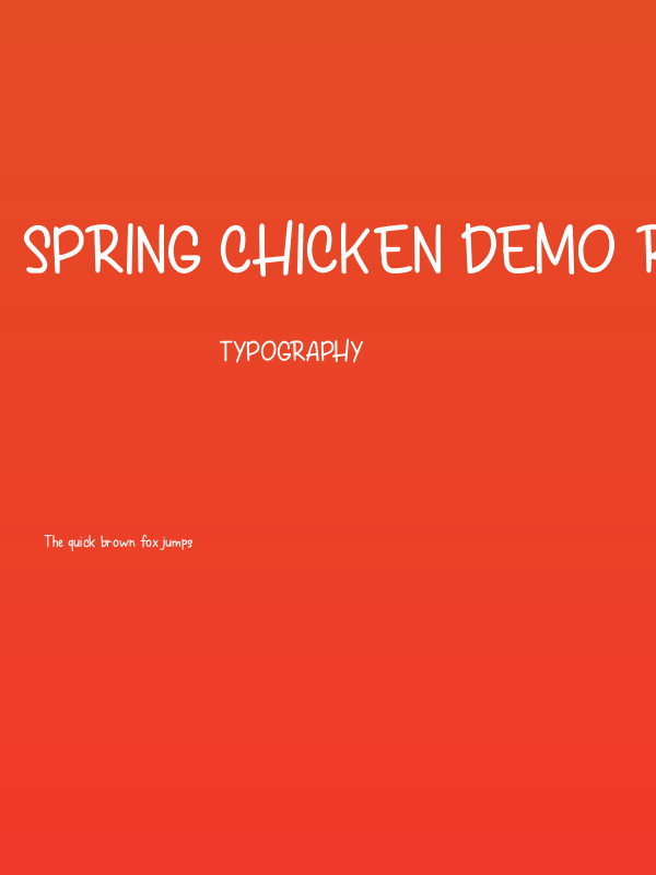 Spring Chicken DEMO Regular Poster