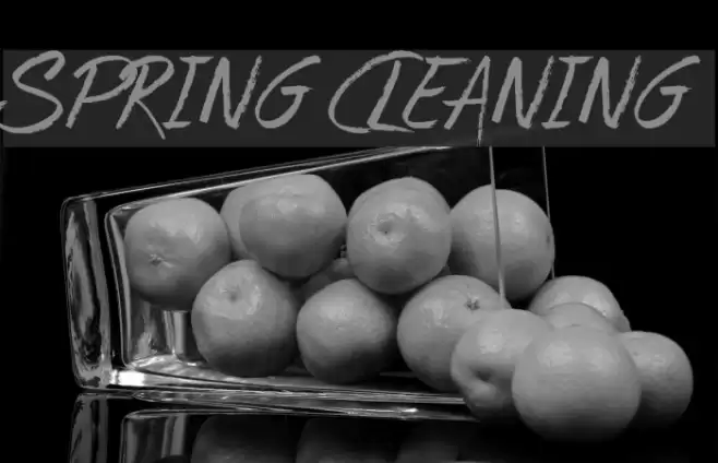 Spring Cleaning Schriftart examples