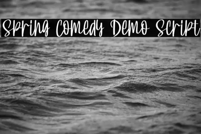 Spring Comedy Demo Script Font examples