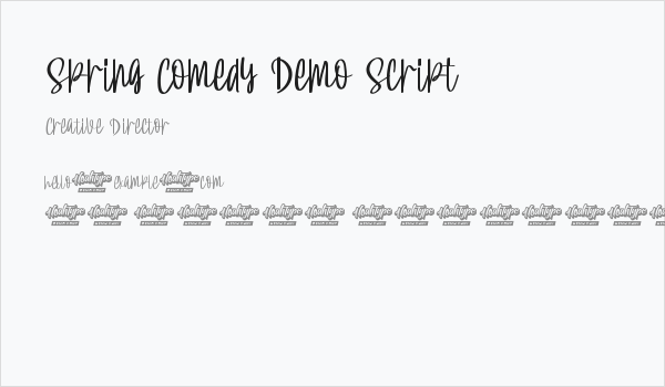 Spring Comedy Demo Script Business Card