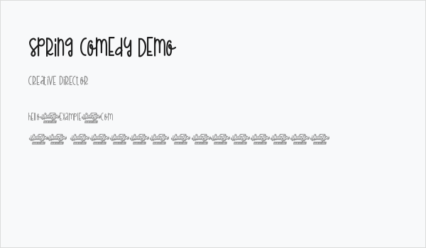 Spring Comedy Demo Business Card