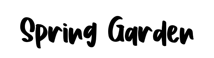 Spring Garden  नि: शुल्क फ़ॉन्ट्स डाउनलोड