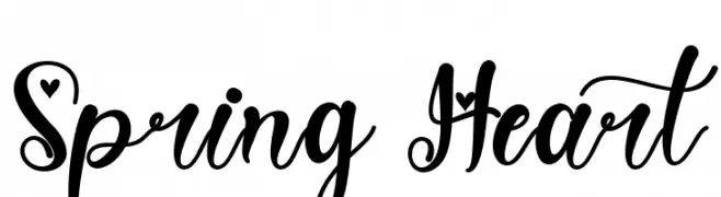 Spring Heart  font caratteri gratis