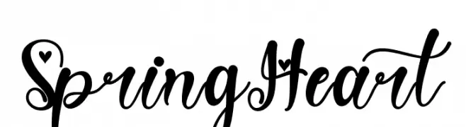 Spring Heart  Fuentes Gratis Descargar