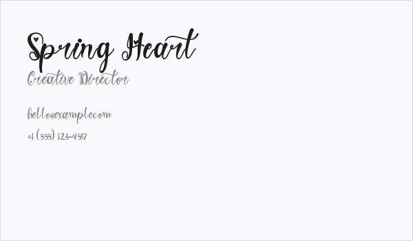Spring Heart Business Card