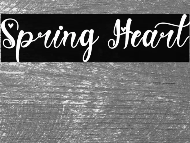 Spring Heart Font examples