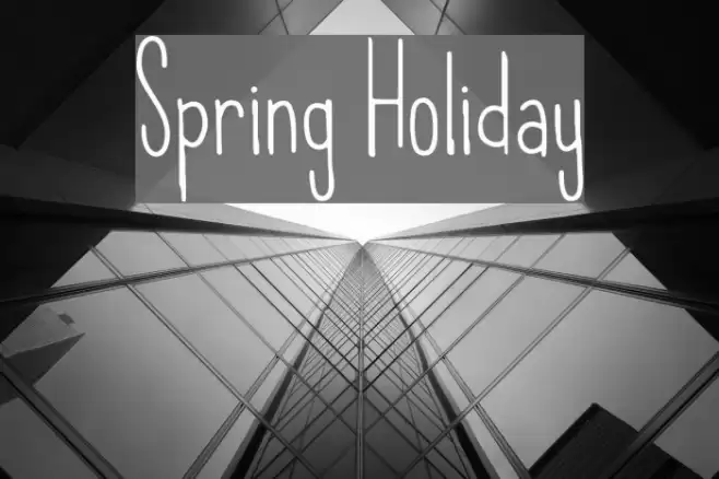 Spring Holiday Font examples