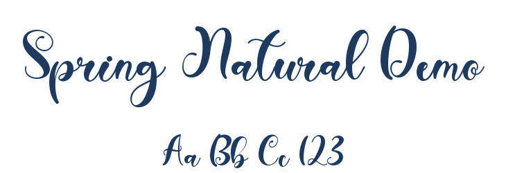 Spring Natural Demo Font Preview