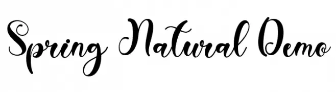 Spring Natural Demo Font