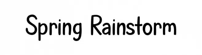 Spring Rainstorm  Descarca Fonturi Gratis