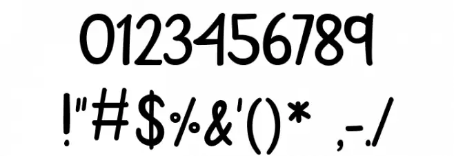 Spring Rainstorm Font OTHER CHARS