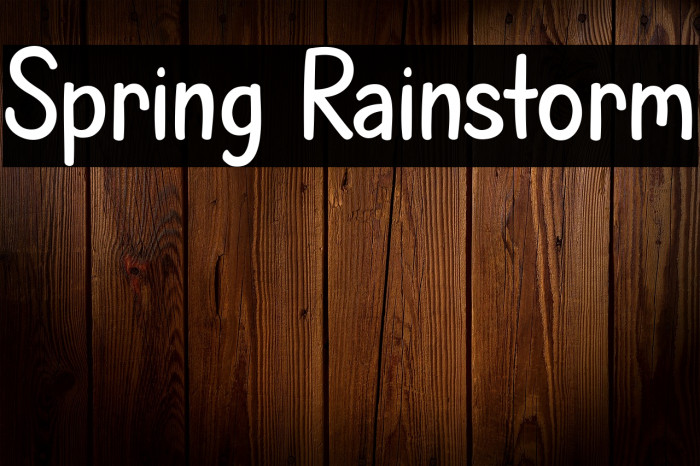 Spring Rainstorm Example 1