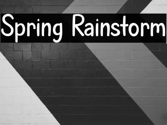 Spring Rainstorm Font examples