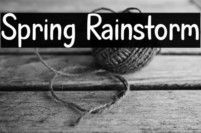 Spring Rainstorm Font examples