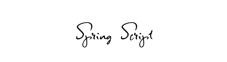 Spring Script  नि: शुल्क फ़ॉन्ट्स डाउनलोड