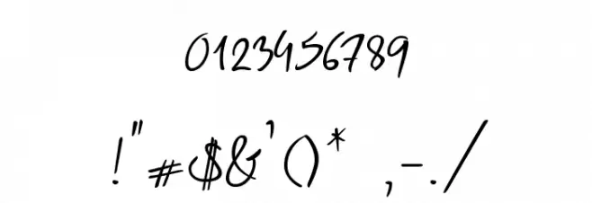 Spring Script Font OTHER CHARS