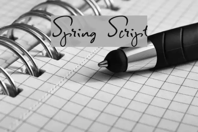 Spring Script Font examples