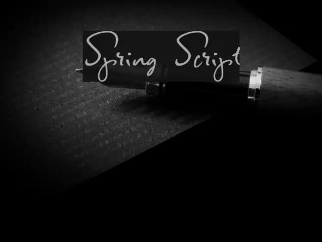 Spring Script Font examples