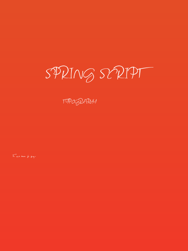 Spring Script Poster