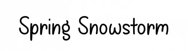 Spring Snowstorm  font caratteri gratis