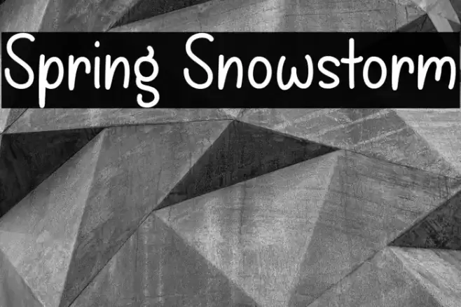 Spring Snowstorm Font examples