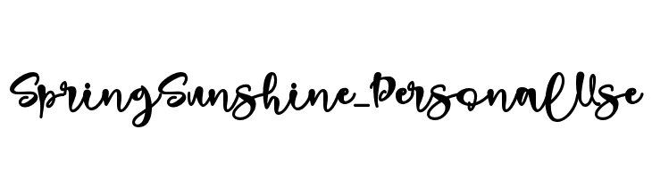 Spring Sunshine _ Personal Use  フリーフォントのダウンロード
