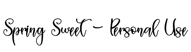 Spring Sweet - Personal Use  les polices de caractères gratuit tlcharger