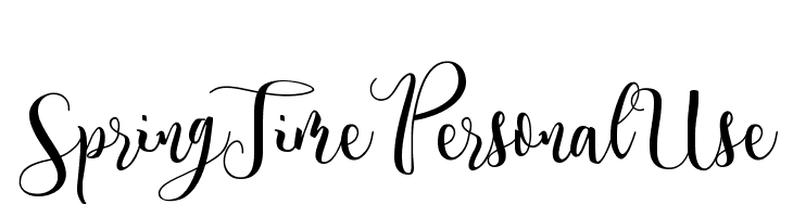 Spring Time Personal Use  免费字体下载