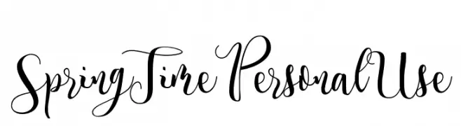 Spring Time Personal Use  Frei Schriftart Herunterladen