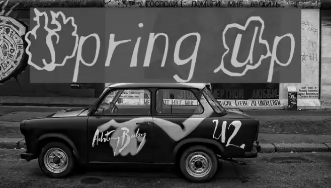 Spring Up Font examples