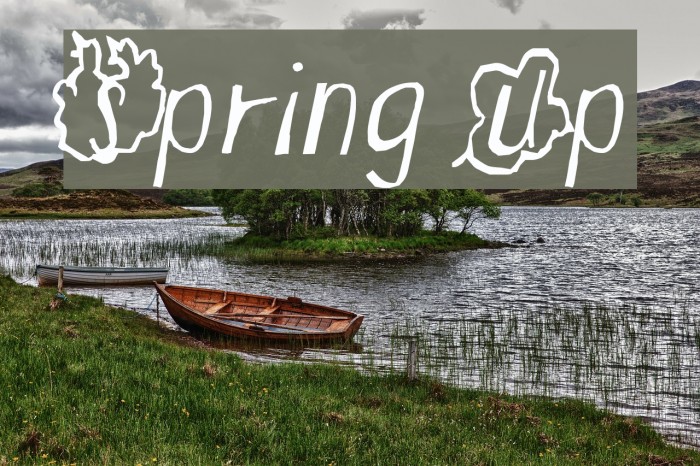 Spring Up Caratteri examples