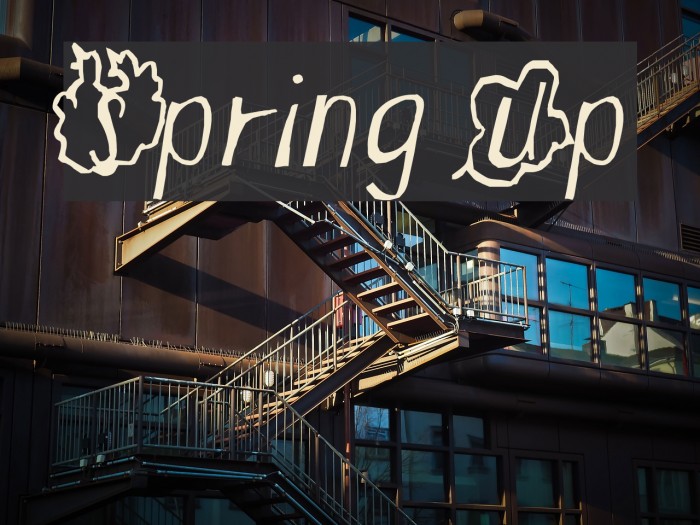 Spring Up Caratteri examples