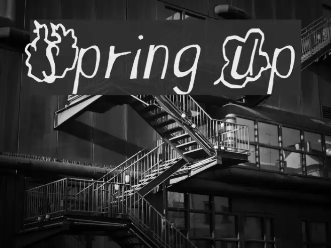 Spring Up Font examples