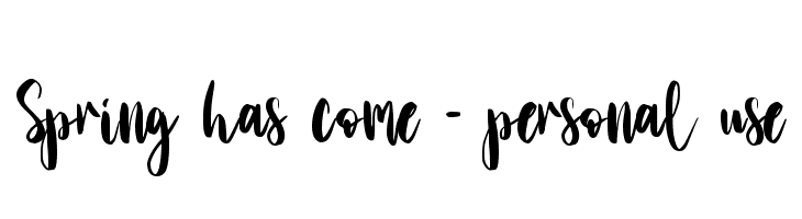 Spring has come - personal use  Frei Schriftart Herunterladen