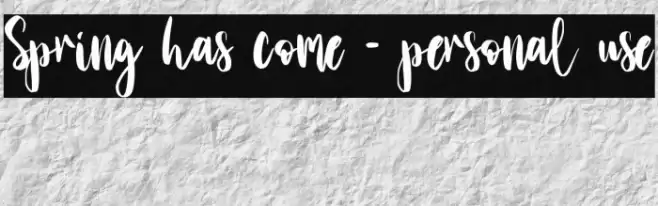 Spring has come - personal use Font examples