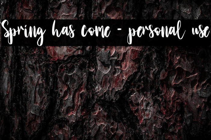 Spring has come - personal use Example 2