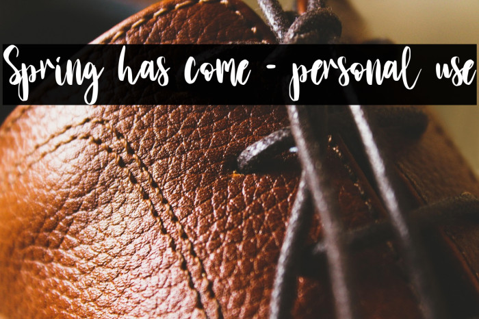 Spring has come - personal use Example 3