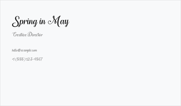 Spring in May Business Card