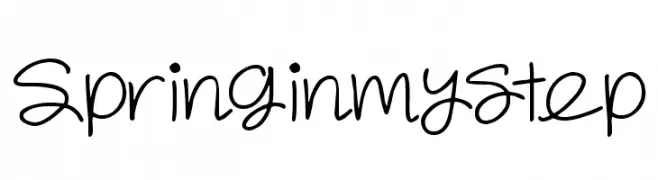 Spring in my step  Frei Schriftart Herunterladen