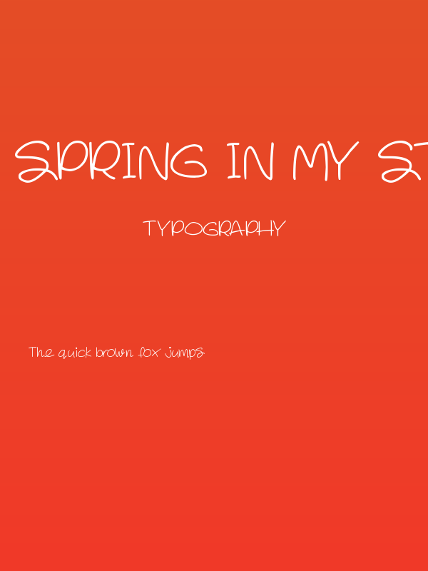 Spring in my step Poster