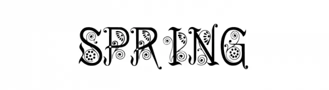 Spring  Frei Schriftart Herunterladen