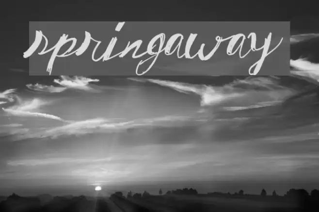 SpringAway Font examples