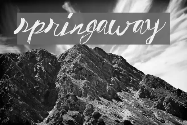 SpringAway Font examples