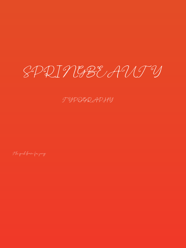 SpringBeauty Poster