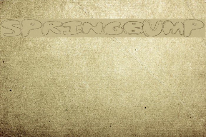 SpringBump Font examples